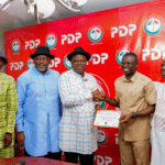 The Peoples Democratic Party (PDP) Governorship Screening Committee for Bayelsa State on Tuesday screened and cleared Senator Douye Diri for the November 11, 2023 governorship election in the state. The screening exercise took place at the PDP headquarters in Abuja. Senator Diri, who is the incumbent governor of the state, was the only aspirant from the party that picked the PDP nomination and expression of interest forms for the November poll. Chairman of the screening committee and Edo State Deputy Governor, Comrade Philip Shaibu, said the panel screened Governor Diri in line with guidelines of the party and as stipulated in the Electoral Law. Shaibu said the Bayelsa helmsman met all the requirements of the party for the election. He said: “We have checked the documents of Governor Douye Diri and have also interviewed him. Having satisfied our question-and-answer process, we discovered that he is not only worthy to contest the election but also have no encumbrances as far as his documents are concerned. “Regardless of the fact that he is the incumbent governor and having been a Senator of the Federal Republic, we still went through his documents page by page to ensure that there is nothing that is contrary to the Electoral Law. “Having met all the conditions and in line with the process, you have been cleared by the committee. We wish you well in the forthcoming election in Bayelsa State. “We know you have performed well as governor and by the grace of God, you will continue with the good work you have started after the election to make Bayelsa the state that Bayelsans dream to have.”